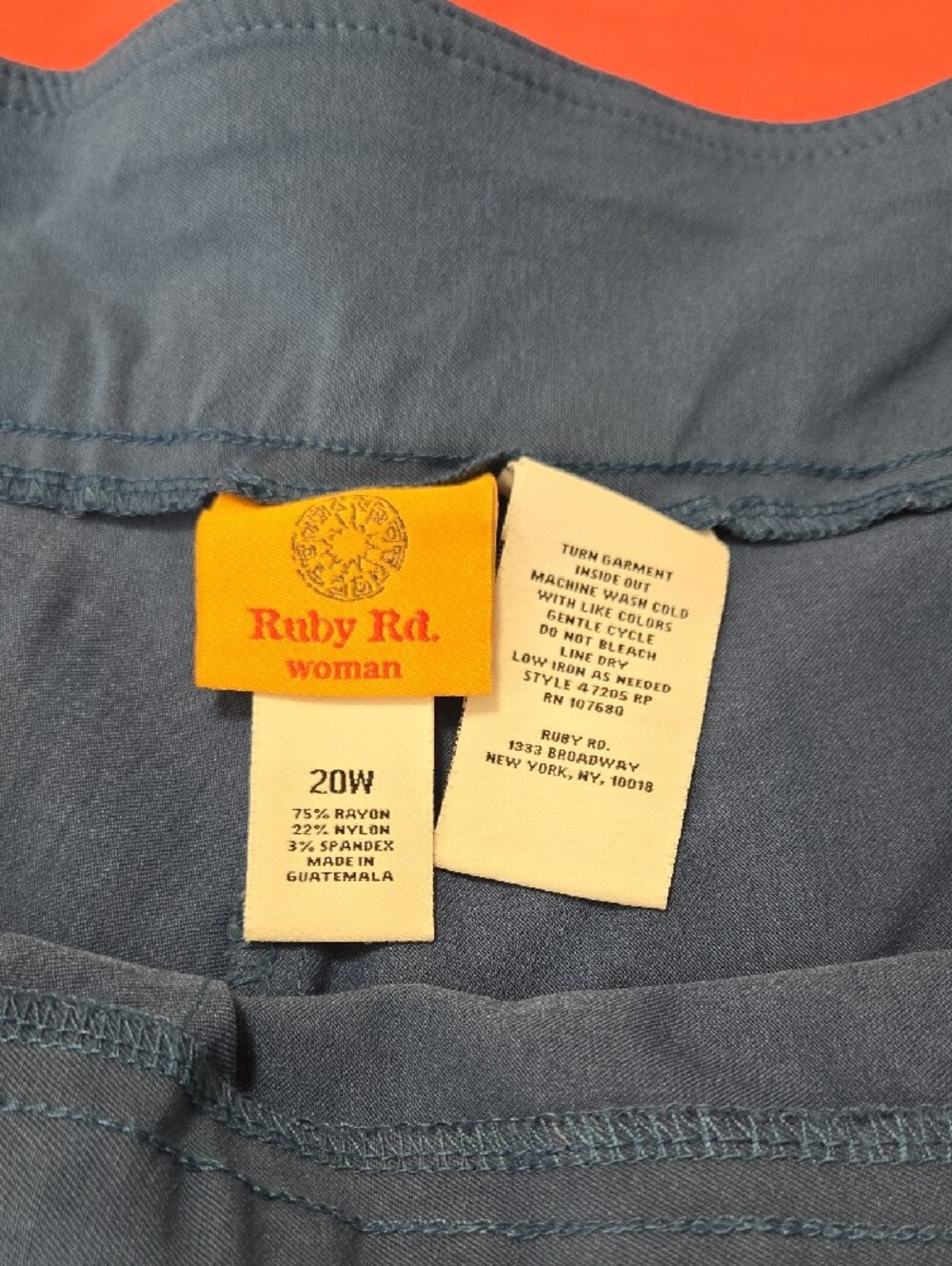 Ruby Rd. Blue Pull-On Stretch Capris - Picture 2 of 3